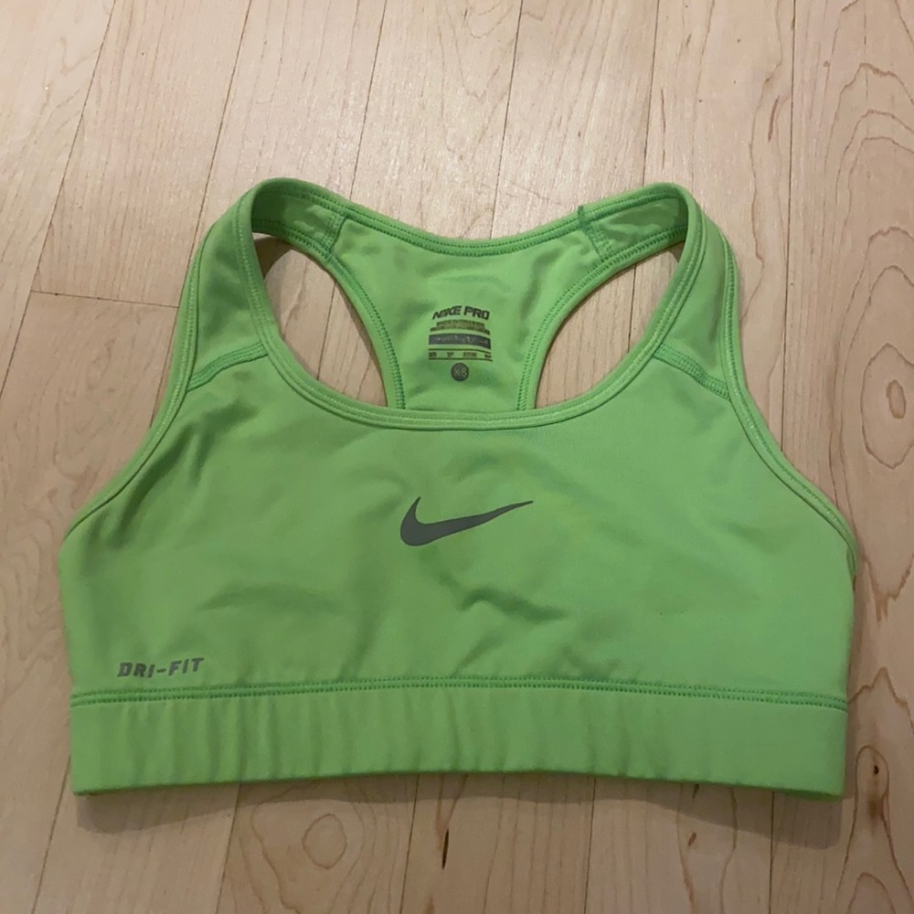 Neon Green Nike Sports Bra